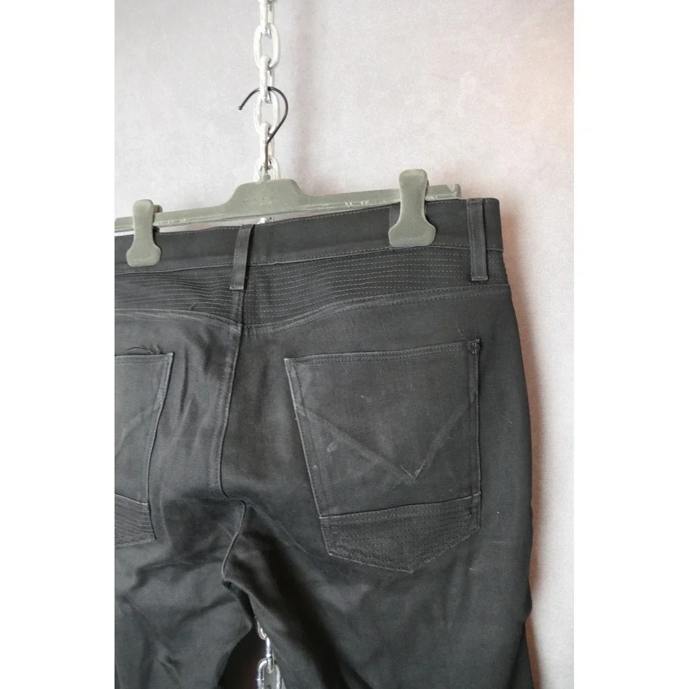 Hudson Blinder Biker Moto Jean Black Slim Fit Jeans 36x34 Moto Style Denim Pants
